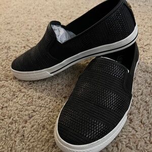 Lauren Ralph Lauren Women’s Slip-On Jinny Sneaker, Black Size 7